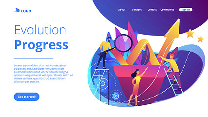 Image showing Business growth concept landing page.