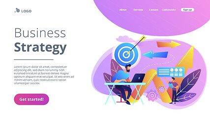 Image showing Business direction concept landing page.