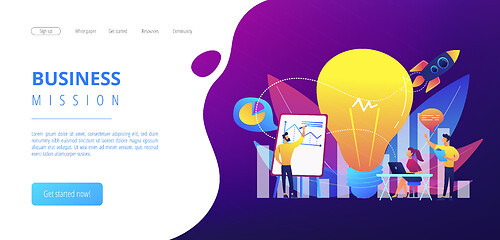 Image showing Vision statement concept landing page.