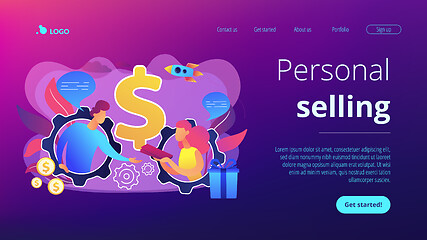 Image showing Personalized selling concept landing page.