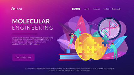 Image showing Genetically modified organism concept landing page.