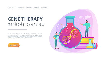 Image showing Gene therapy concept landing page.