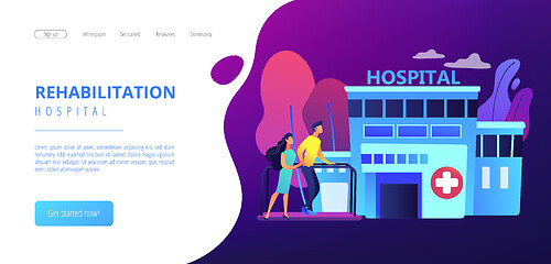 Image showing Rehabilitation center concept landing page.