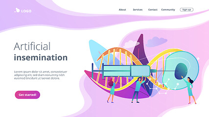 Image showing Artificial reproduction concept landing page.