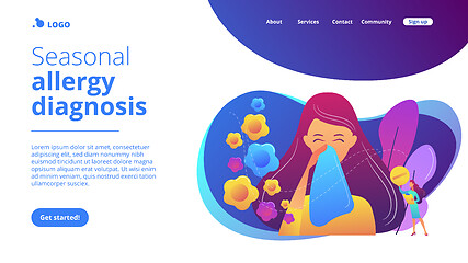 Image showing Seasonal allergy concept landing page.