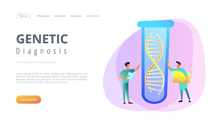 Image showing Genetic testing concept landing page.