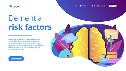 Image showing Alzheimer disease concept landing page.