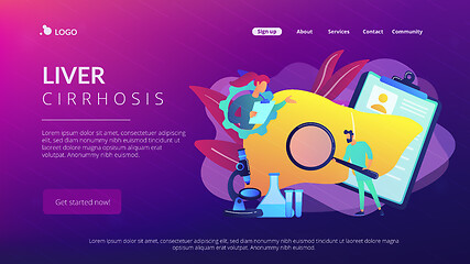 Image showing Cirrhosis concept landing page.