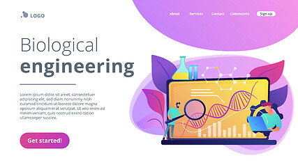 Image showing Biotechnology concept landing page.