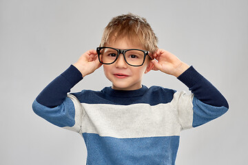 Image showing portrait of smiling little boy in glasses