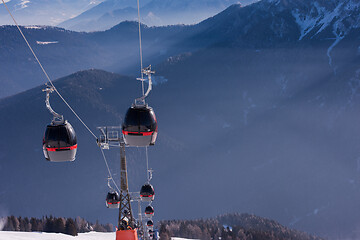 Image showing gondola lift at ski resort