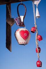 Image showing traditional cow bells as home decoration