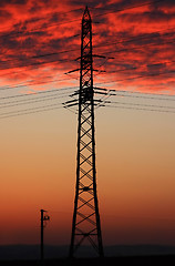 Image showing Power Pole at Morning