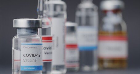 Image showing Vaccine for lethatl virus in small bottles