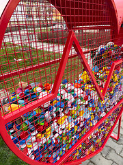 Image showing Bottle caps for recycling