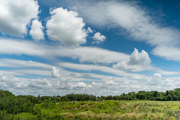 Image showing White clouds in blue sky