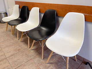 Image showing Black and white chairs