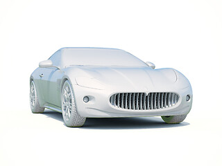 Image showing 3d Car White Blank Template