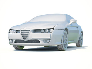 Image showing 3d Car White Blank Template