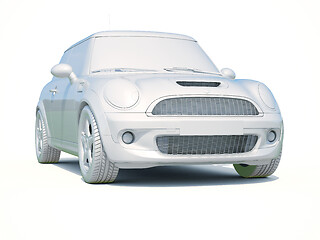 Image showing 3d Car White Blank Template