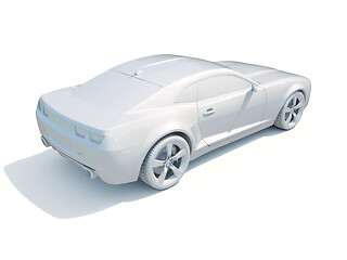 Image showing 3d Car White Blank Template