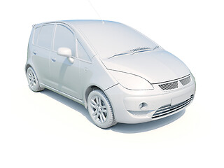 Image showing 3d Car White Blank Template