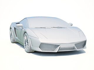 Image showing 3d Car White Blank Template