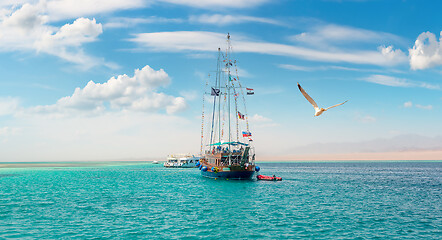 Image showing Yacht in the sea