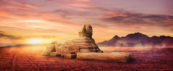 Image showing Sphinx in desert