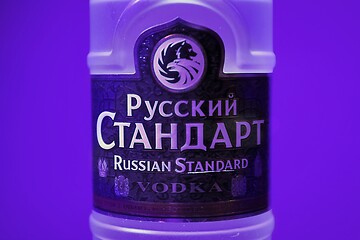 Image showing Russian Standard vodka in a bottle