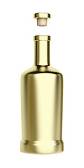 Image showing Gold bottle for alcoholic beverage