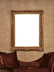 Image showing Old Picture Frame in a Ballroom