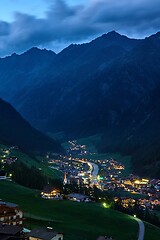 Image showing Valley evening in Austrian Alps