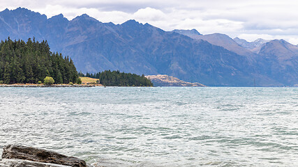 Image showing scenery at Lake Te Anau, New Zealand