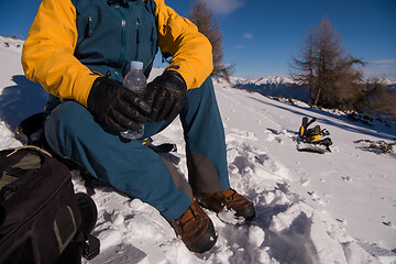 Image showing snowboarder portrait