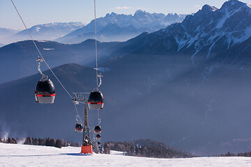 Image showing gondola lift at ski resort