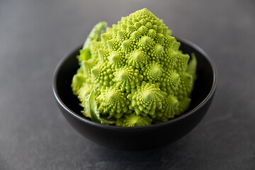 Image showing close up of romanesco broccoli in bowl