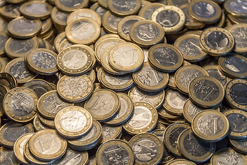 Image showing lots of euro coins