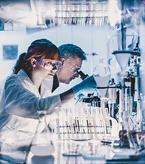 Image showing Health care researchers working in scientific laboratory.