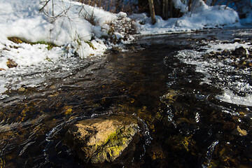 Image showing winter creek ice