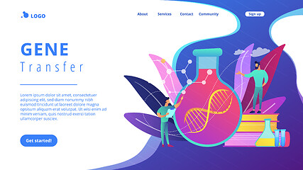 Image showing Gene therapy concept landing page.