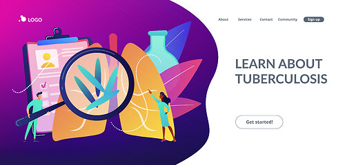 Image showing Tuberculosis concept landing page.