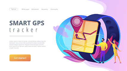 Image showing Smartwatch navigation concept landing page.