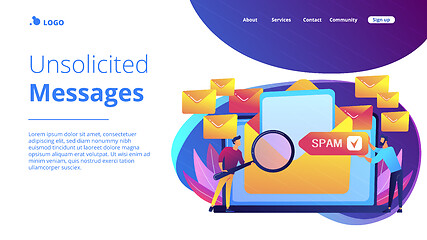 Image showing Spam concept landing page.