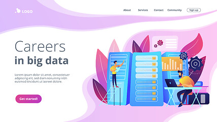 Image showing Big data engineering concept landing page.