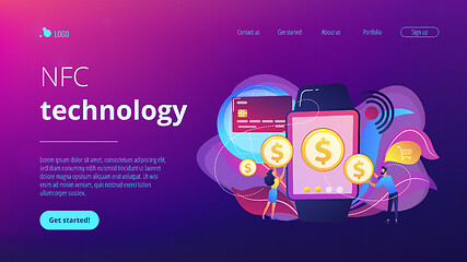 Image showing Smartwatch payment concept landing page.