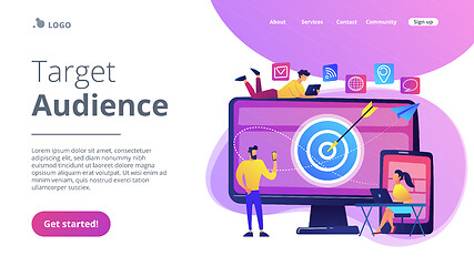 Image showing Multi device targeting concept landing page.