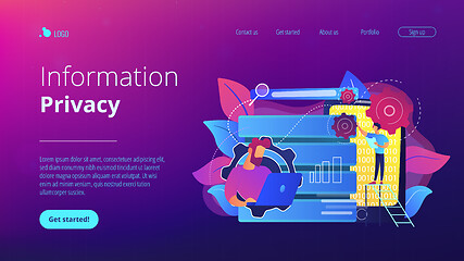 Image showing Big data applicationsconcept landing page.