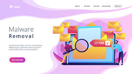 Image showing Spam concept landing page.