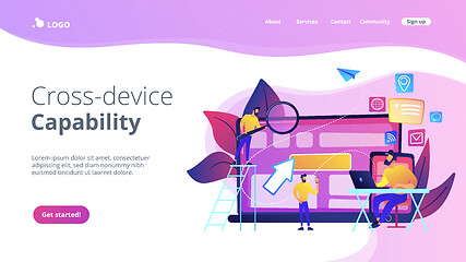 Image showing Cross-device tracking concept landing page.